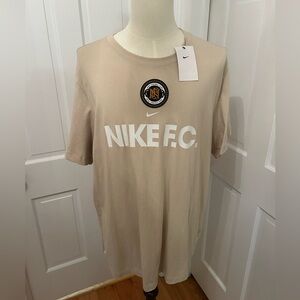 NIKE F.C. Beige (Rattan)‎ Graphic Tee Shirt NWT Size XXL
